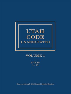 cover image of Utah Code Unannotated